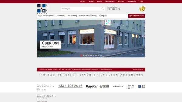 Website Screenshot: WOHNEN-ERLEBEN Ing. Uher - Wohnen Erleben in Wien - Georg Uher - Date: 2023-06-26 10:25:15