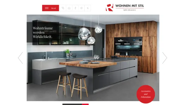 Website Screenshot: Rath GmbH Wohnen mit Stil - Küchen in Salzburg, Einrichtungsberatung Wohnen mit Stil Rath GmbH - Date: 2023-06-26 10:25:15