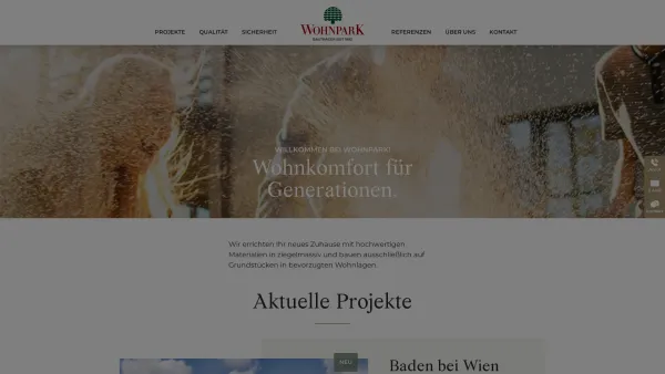 Website Screenshot: WOHNPARK Fertighausvertrieb GmbH. Wien - Home – Wohnpark - Date: 2023-06-26 10:25:15