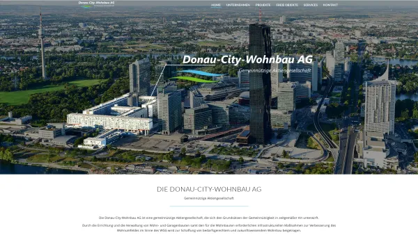 Website Screenshot: Donau-City Wohnbau AG Gemeinnützige Wohnparkdonaucity - Donau-City-Wohnbau AG - Gemeinnützige Aktiengesellschaft - Date: 2023-06-26 10:25:15