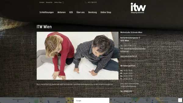 Website Screenshot: Wohnstudio Schrenk - Wien (W): ITW Wasserbetten - Date: 2023-06-14 10:38:07