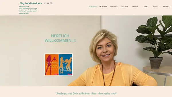 Website Screenshot: Mag. Isabella Woldrich Klinische und Gesundheitspsychologin - Mag. Isabella Woldrich, Klinische und Gesundheitspsychologin in Linz - Date: 2023-06-26 10:25:15