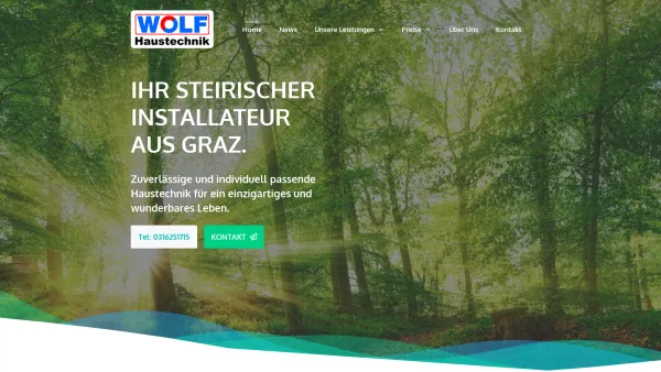 Website Screenshot: Haustechnik Wolf Sanitär und Heizungsanlagenbau - Wolf Haustechnik – Wolf Haustechnik in Graz - Date: 2023-06-26 10:25:16