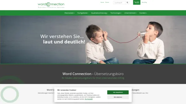 Website Screenshot: Word Connection Business Translation Services - Übersetzungsbüro | Übersetzungsagentur – Word Connection - Date: 2023-06-26 10:25:18