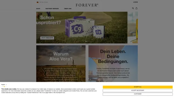 Website Screenshot: Forever Living Products GmbH Aloevera FLP Gesundheit Foreverliving - Forever Living Products - Date: 2023-06-26 10:25:18