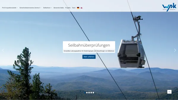 Website Screenshot: WPK GmbH - Inspektionsstelle und Prüfstelle in Kaprun | WPK Austria - Date: 2023-06-26 10:25:18