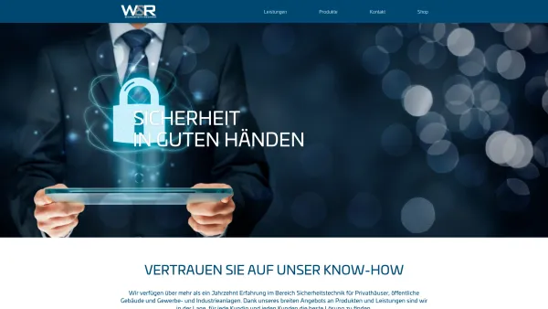 Website Screenshot: W&R Sicherheitstechnik GmbH - Startseite - W&R Sicherheitstechnik - Date: 2023-06-14 10:46:25