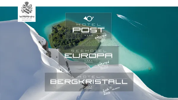 Website Screenshot: Wrann Hotels Ges.m.b.H. - Wrann Hotels Austria - Hotel Bergkristall, Seehotel Europa, Hotel Post - Date: 2023-06-26 10:25:18
