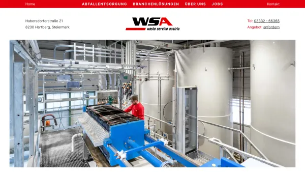 Website Screenshot: WSA Waste Service GmbH - WSA | Waste Service Austria - Date: 2023-06-26 10:25:21