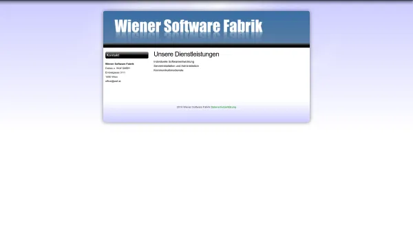 Website Screenshot: Wiener Software Fabrik - Wiener Software Fabrik - Date: 2023-06-26 10:25:21