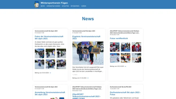 Website Screenshot: Wintersportverein WintersportvereFügen - Wintersportverein Fügen - Date: 2023-06-26 10:25:21