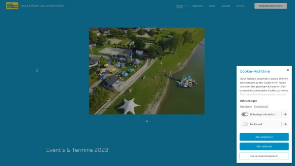 Website Screenshot: Wassersportzentrum Wallsee - Home | Beach & Wassewrsportzentrum Wallsee - Date: 2023-06-14 10:46:25
