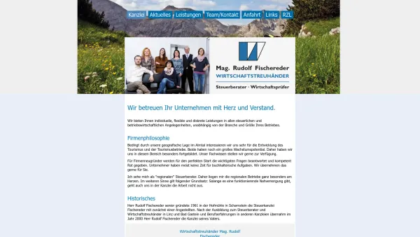 Website Screenshot: Mag. Rudolf Wirtschaftstreuhänder Fischereder ScharnsteKanzlei - Kanzlei - Date: 2023-06-26 10:25:21