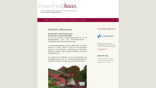 Website Screenshot: Manfred HAAS Wirtschaftstreuhand Steuerberatungs GmbH - wt-haas | Wirtschaftstreuhänder, Steuer- & Unternehmensberater. - Date: 2023-06-15 16:02:34