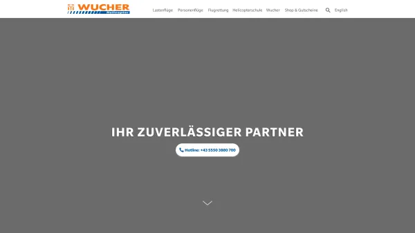 Website Screenshot: Wucher Helicopter GmbH &amp; Co KG - Ihr zuverlässiger Partner | Wucher Helicopter - Date: 2023-06-26 10:25:21