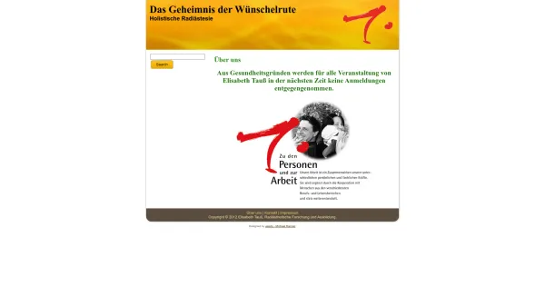 Website Screenshot: Tauß und Walther Wünschelrute Harald Walther Graz St. Radegund Radiästhesie Geomantie Seminare Geobiologie Energetiker Lebensraumb - Wünschelrute - Radiästhetische Forschung und Ausbildung - Date: 2023-06-15 16:02:34