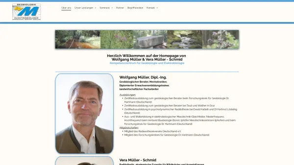 Website Screenshot: Wünschelrutengängerauf Dipl. Ing. Wolfgang Müller - Wünschelrutengänger - Brunnensuche - Elektrosmog - Beratung - Date: 2023-06-26 10:25:21