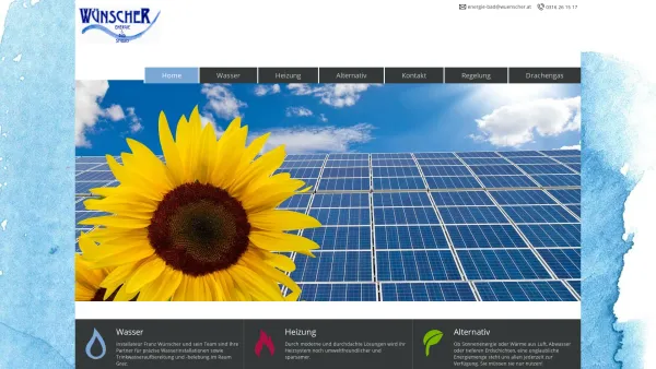 Website Screenshot: Franz Energie Badsudio WÜNSCHER - Wünscher – Ihr Installateur in Graz - Date: 2023-06-26 10:25:21