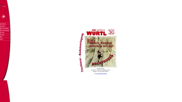 Website Screenshot: Leopold Würtl - Würtl Tischlerei Bodenverlegung Vorhaenge Polsterung - Date: 2023-06-26 10:25:21
