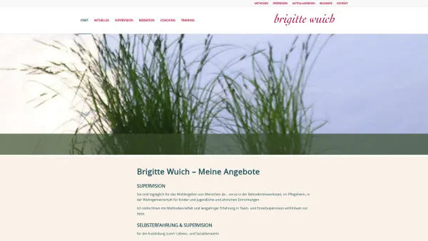 Website Screenshot: Supervision-Coaching-Training-Mediation Brigitte WUICH - Start - Brigitte Wuich Wünsche Coaching Ziele - Date: 2023-06-26 10:25:21