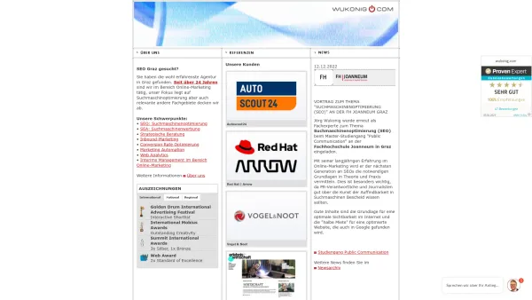 Website Screenshot: wukonig.com - Die erfahrenste SEO-Agentur in Graz: wukonig.com - SEO Graz - Date: 2023-06-26 10:25:21