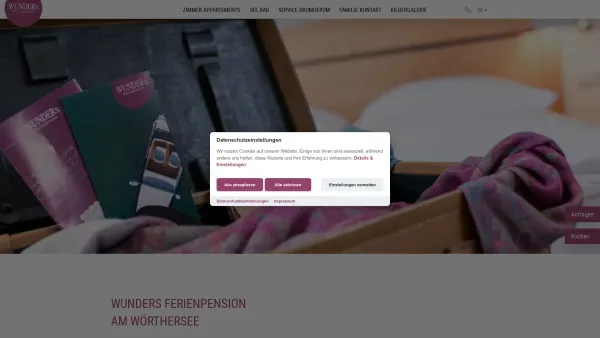 Website Screenshot: Wunders Ferienpension - WUNDERs Ferienpension - Date: 2023-06-26 10:25:21