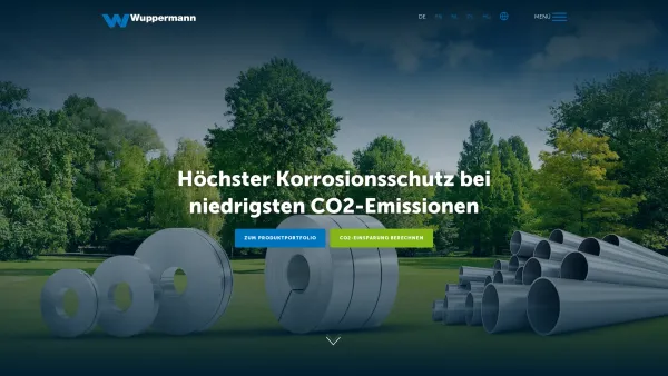 Website Screenshot: Wuppermann Gruppe - Innovative & nachhaltige Stahlbänder & -rohre | Wuppermann - Date: 2023-06-26 10:25:21