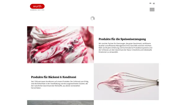 Website Screenshot: Josef Wurth - Wurth Essenzenfabrik Home - Wurth Essenzenfabrik GmbH - Date: 2023-06-26 10:25:21