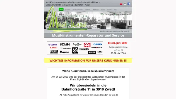Website Screenshot: Gerald Internet - Waldviertler Musikhaus - Date: 2023-06-26 10:25:24