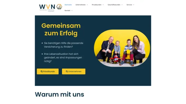 Website Screenshot: WVN, Wirtschafts und Vermögensberatung Naderer GmbH - WVN-Individuelle Lösungen für Ihren Erfolg – "Wir" zum Ziel! - Date: 2023-06-26 10:25:24