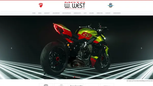 Website Screenshot: DUCATI W. WEST PERFORMANCE Werner Stadlbauer - Home - W.West Performance - Date: 2023-06-14 10:46:25