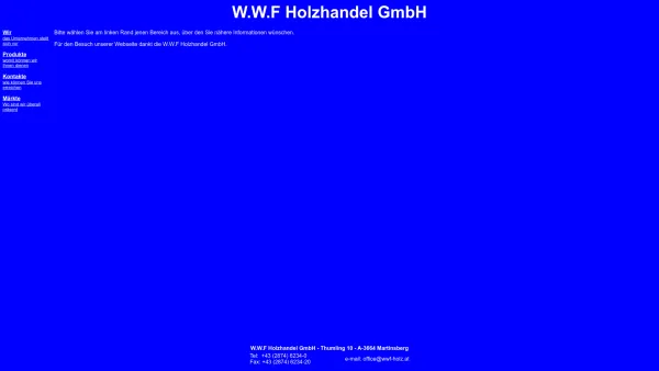 Website Screenshot: WWF Holzhandel W.W.F Holzhandel GmbH - W.W.F Holzhandel GmbH - Date: 2023-06-14 10:46:25