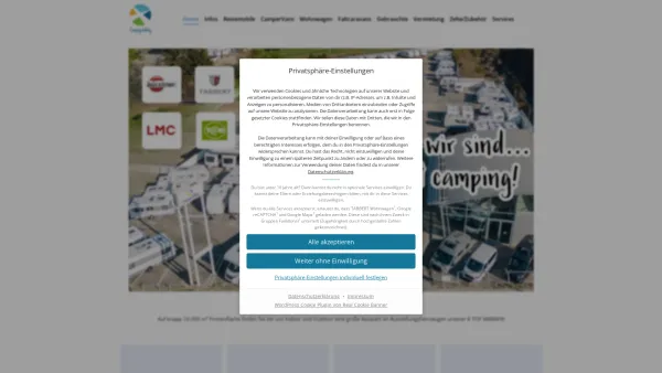 Website Screenshot: Syrovatka Gesellschaft Wohnwagensalon Wien Schwechat - Home - Camping.holiday - Date: 2023-06-14 10:37:18