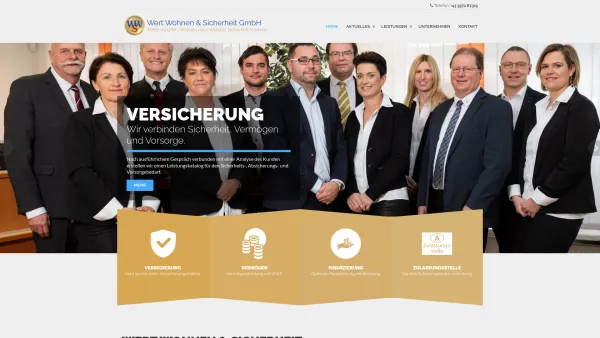 Website Screenshot: Wert Wohnen & Sicherheit GmbH - WWS | Wert Wohnen Sicherheit GmbH | Versicherung – Vermögen – Finanzierung – Immobilien - Date: 2023-06-26 10:25:24