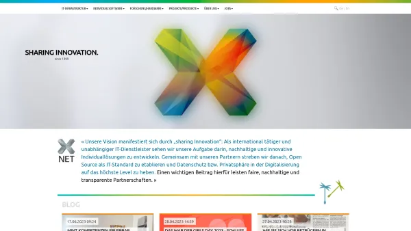 Website Screenshot: X-Net Linux CD/DVD robot systems network solutions consulting - X-Net verbindet Menschen und Disziplinen — Deutsch - Date: 2023-06-26 10:25:24