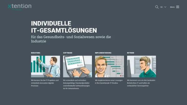 Website Screenshot: x-tention Informationstechnologie GmbH - Individuelle IT?Gesamtlösungen | x-tention - it with care - Date: 2023-06-15 16:02:34