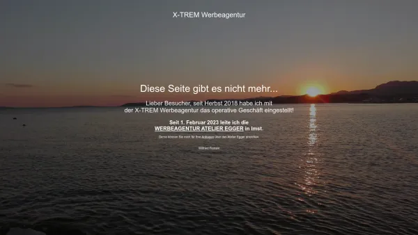 Website Screenshot: Wilfried X-TREM Werbeagentur Herzlich - Hinweis in eigener Sache: - Date: 2023-06-26 10:25:24
