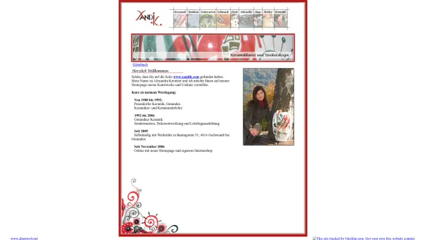 Website Screenshot: Atelier Xandi K. Keramikkunst & Unikatdesign - Atelier Xandi K. - Keramikkunst, Unikate, Kunsthandwerk und Keramik aus Gmunden - Date: 2023-06-26 10:25:24