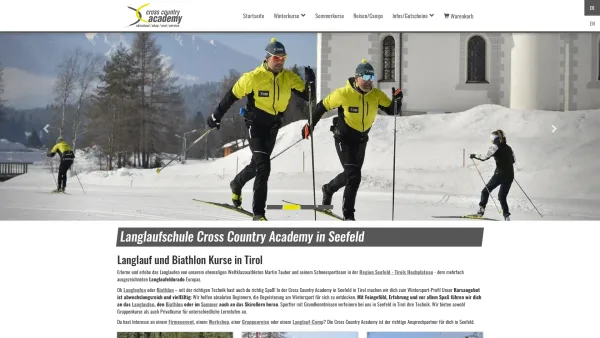 Website Screenshot: Cross Country Academy Winkler & Tauber Gesnbr - Langlaufschule & Biathlonschule Seefeld - Cross Country Academy - Date: 2023-06-26 10:25:24