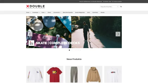 Website Screenshot: X Double Streetwear Skate Snowboards plugcheck - X Double | Skateboarding • Streetwear • Snowboarding - Date: 2023-06-15 16:02:34