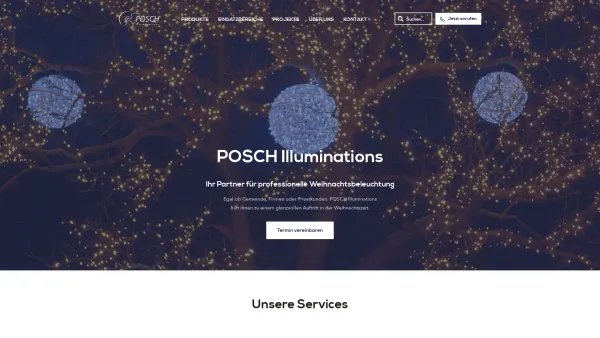 Website Screenshot: POSCH illuminations Xmas store Inh. Herbert Posch - POSCH Illuminations – Ihr Partner für professionelle Weihnachtsbeleuchtung - Date: 2023-06-26 10:25:23