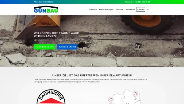 Website Screenshot: Gün Bau KG - Gün Bau KG - Bau in Salzburg & Wien - Alles aus einer Hand - Date: 2023-06-22 15:12:04
