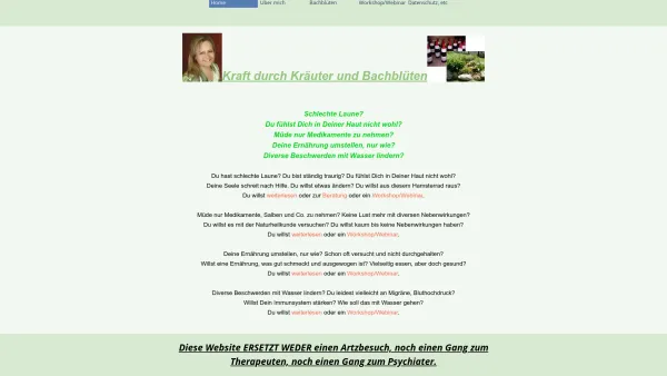 Website Screenshot: Kraft durch Kräuter und Bachblüten - Kraft durch Kräuter und Bachblüten - Date: 2023-06-15 16:02:34