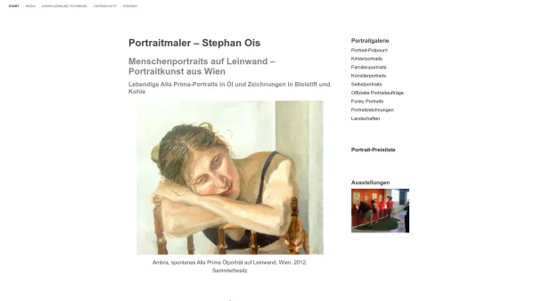 Website Screenshot: Stephan Ois Portraitmaler - ᐅ Portraitmaler Porträtmaler - Portrait malen lassen Wien - Stephan Ois - Date: 2023-06-23 12:08:20