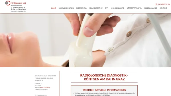 Website Screenshot: röntgen am kai Dr. Günter Porsch und Dr. Konrad Uranitsch - Radiologie in Graz - Date: 2023-06-26 10:26:41