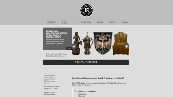 Website Screenshot: Räumprofi - Altwaren Jelinek - Date: 2023-06-26 10:19:47