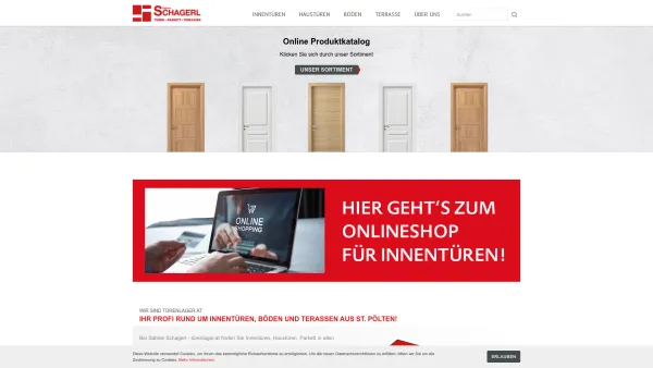 Website Screenshot: Schagerl Türenlager - Sabine Schagerl türenlager.at - Date: 2023-06-26 10:23:48