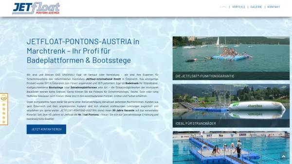 Website Screenshot: YACHT MARINA CONSULTING - JETFLOAT-PONTONS-AUSTRIA | Marchtrenk | Badeplattformen & Bootsstege - Date: 2023-06-26 10:25:27