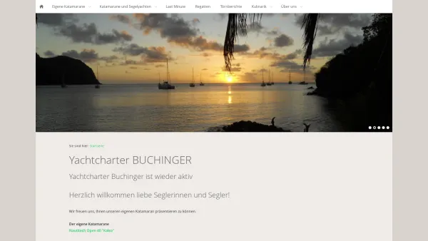 Website Screenshot: Yachtcharter Buchinger - Yachtcharter BUCHINGER - Date: 2023-06-26 10:25:27