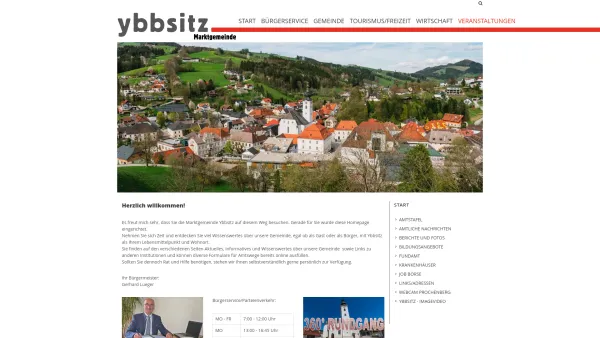 Website Screenshot: Gemeindeamt Marktgemeinde Ybbsitz - Start | Gemeinde Ybbsitz - Date: 2023-06-26 10:25:27